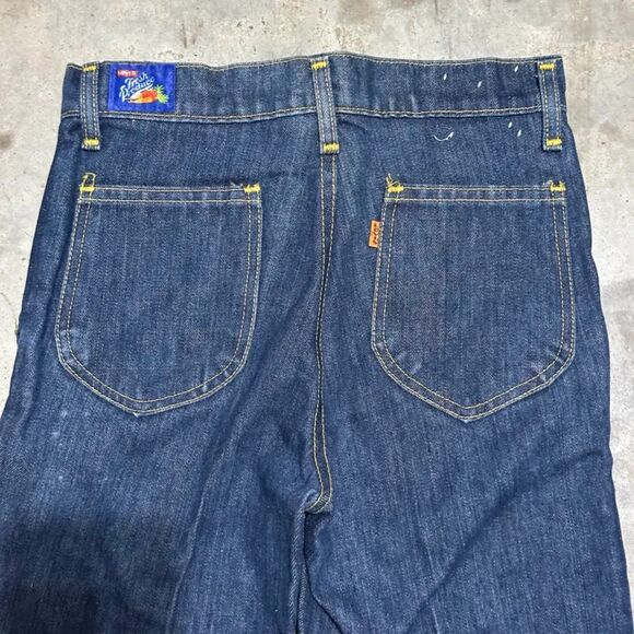 Vintage 70s Fresh Produce Levi's Flared Wide Leg Denim Jeans Size 28X34 - Picture 2 of 8